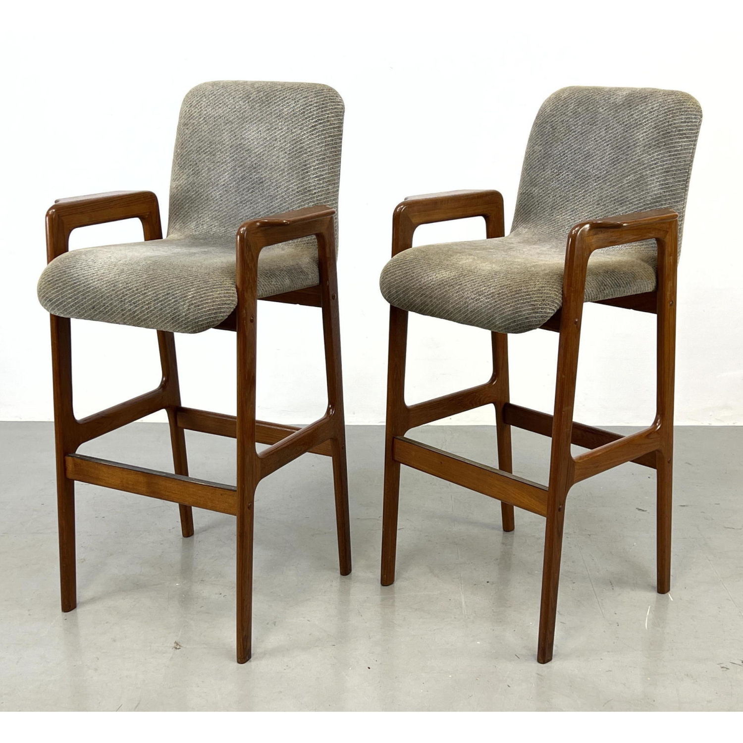 Appraisal: Two Benny Linden Designs Danish Teak Bar Stools Dimensions H