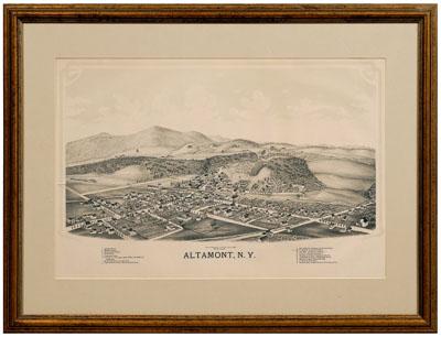 Appraisal: Altamont New York lithograph bird's-eye view drawn and published by