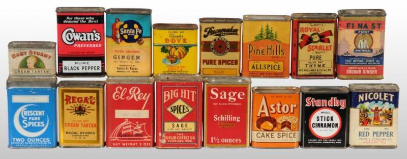 Appraisal: Lot of Spice Tins Description Solid grouping with a wide