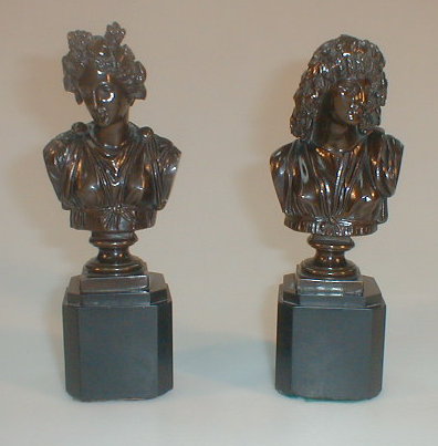 Appraisal: After the Antique P pair of bronze female busts each