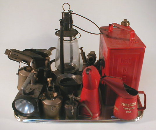 Appraisal: Blow lamps and oil cans