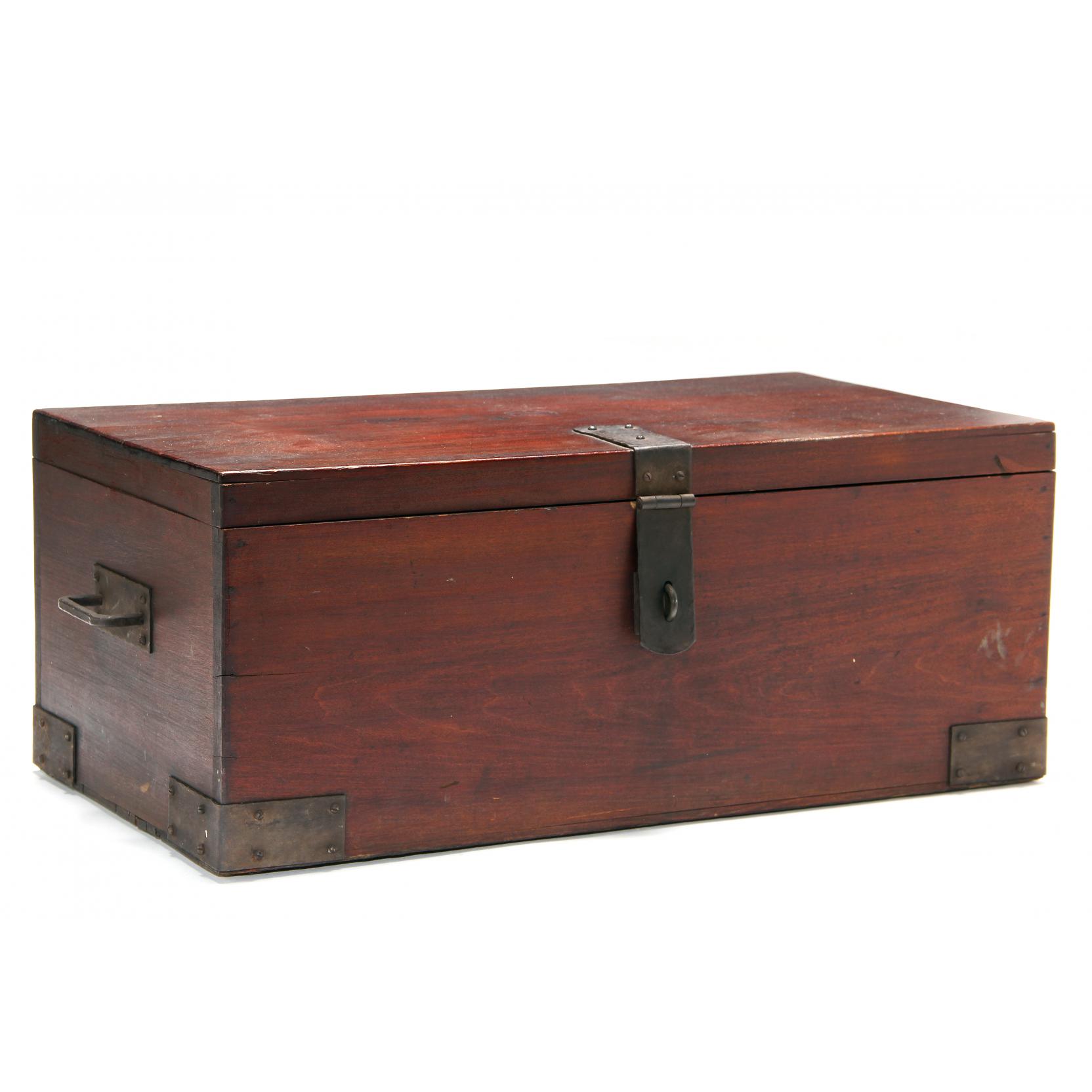 Appraisal: The Roycrofters Storage Box early th century gum wood hammered