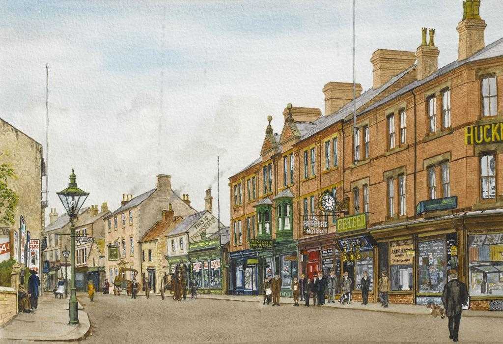 Appraisal: HARRY HASLAM HIGH STREET HUCKNALL IN signed with initials and