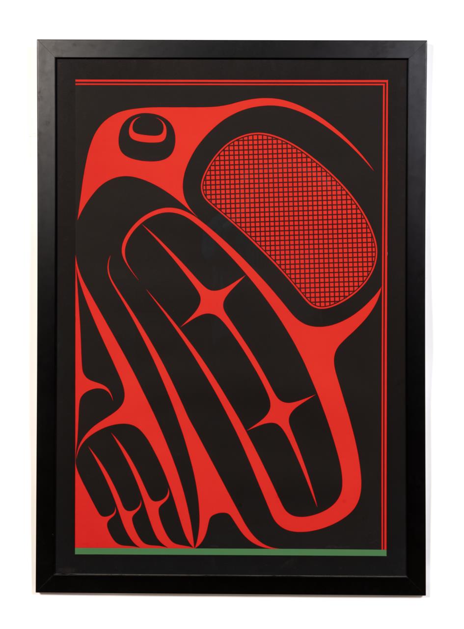 Appraisal: ROBERT DAVIDSON HIILANG BLACK RED SILKSCREEN Robert Charles Davidson Canadian