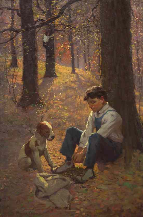 Appraisal: Fletcher C Ransom American - Two Boys and a Dog