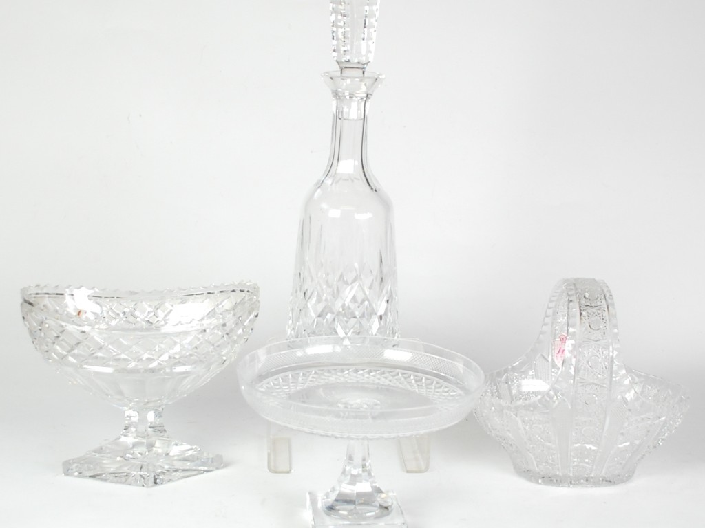 Appraisal: WATERFORD CUT GLASS BELL SHAPED DECANTER AND STOPPER cm high