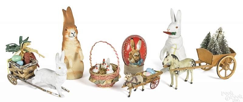 Appraisal: Group of German Easter candy containers Group of German Easter