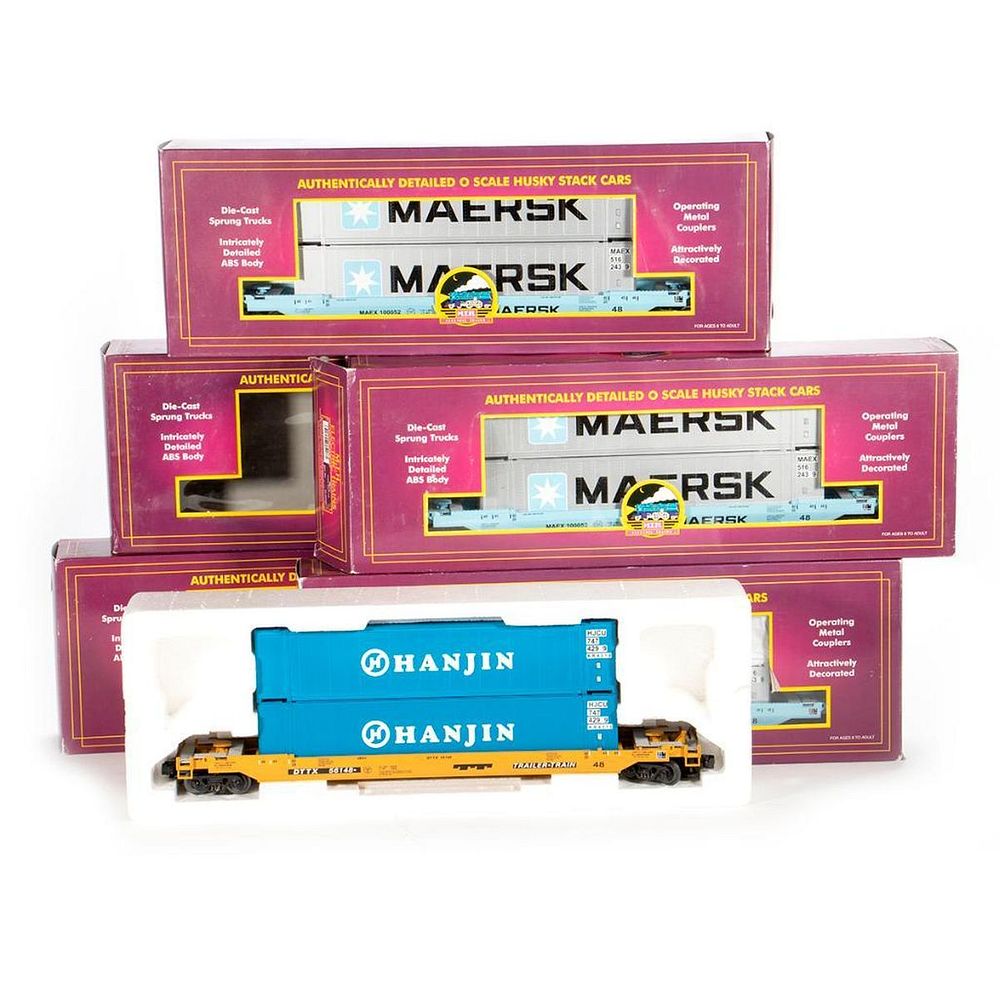 Appraisal: O Gauge MTH Husky Stack Cars in original boxes -