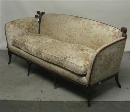 Appraisal: French carved walnut settee don ruseau new york H in