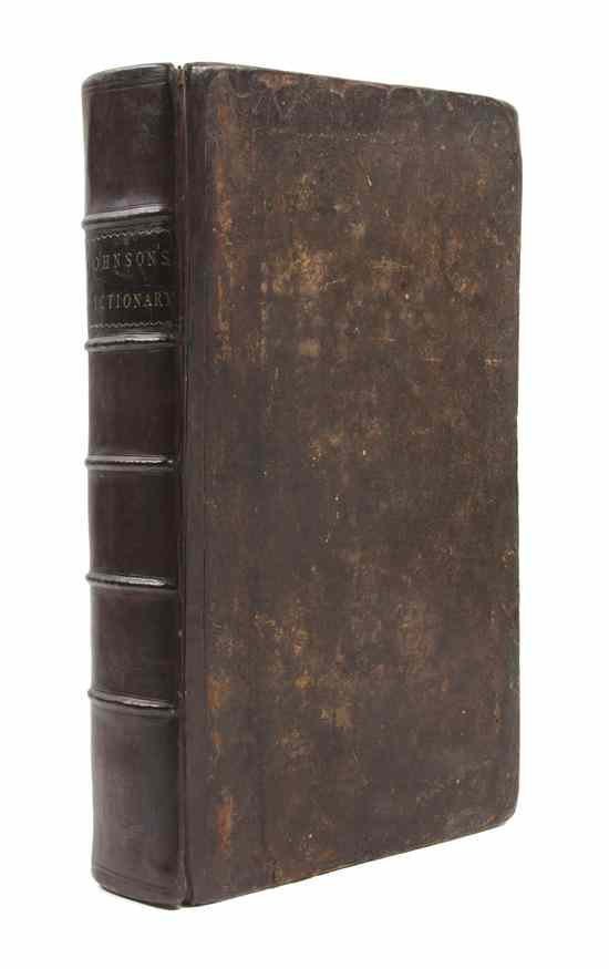 Appraisal: JOHNSON SAMUEL Dictionary of the English Language Harrison's Edition with