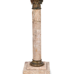 Appraisal: A Continental Gilt Bronze Mounted Marble Pedestal th Century Height