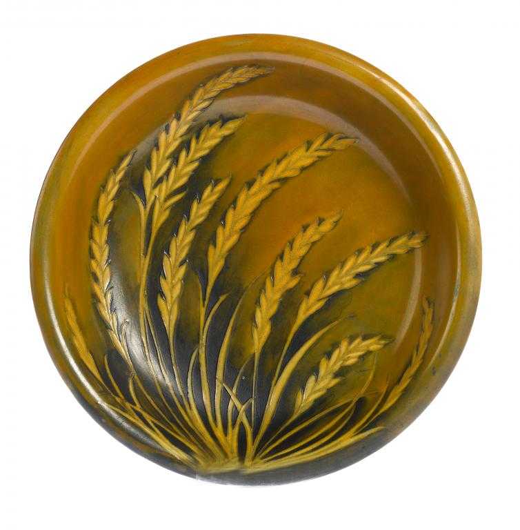 Appraisal: A MOORCROFT WAVING CORN WINDSWEPT DISH DESIGNED BY WILLIAM MOORCROFT