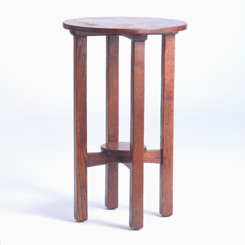 Appraisal: L J G Stickley plant stand with circular top and