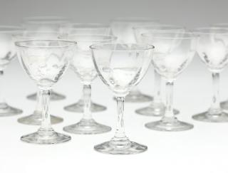 Appraisal: A group of Baccarat crystal cordial stems Second half th