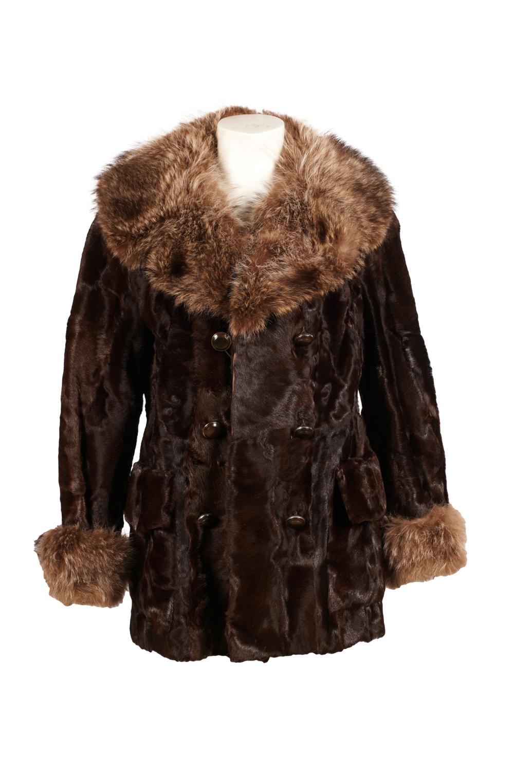 Appraisal: MAXWELL CROFT LONDON BROWN FUR JACKETwith label detachable collar Condition