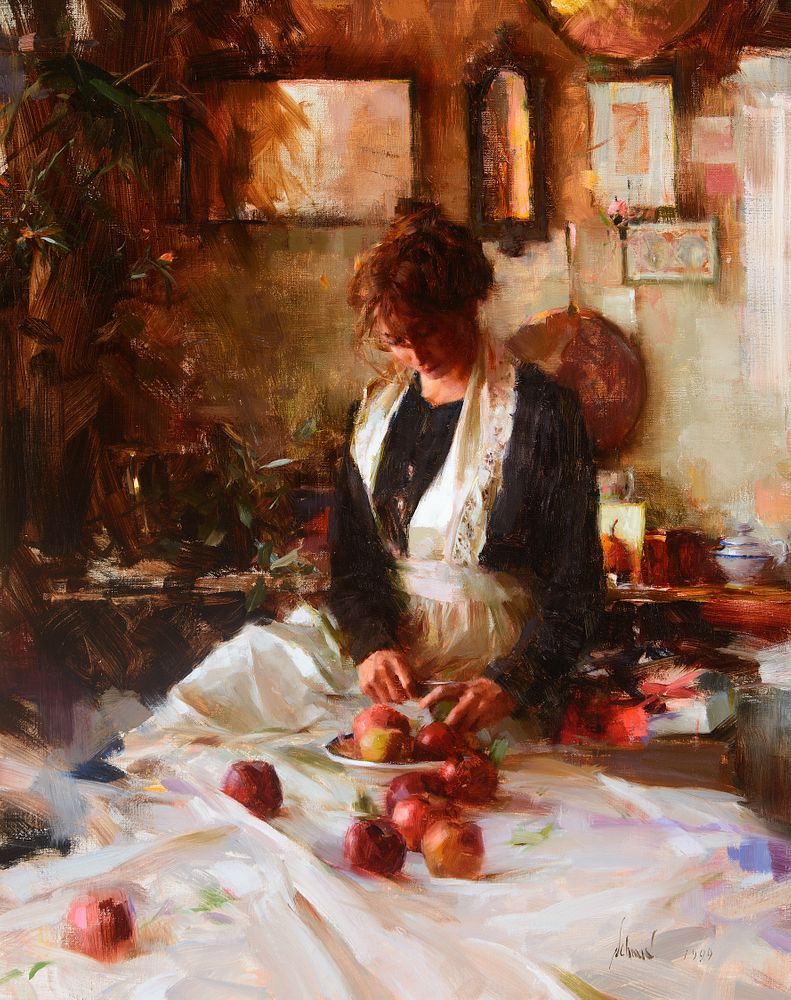 Appraisal: Richard Schmid b Nancy and Apples Richard Schmid b Nancy