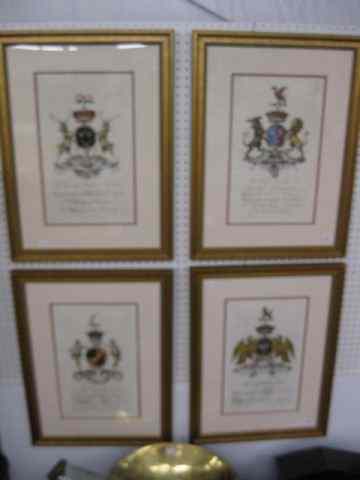 Appraisal: Various Lithographs of English Crests handcolored approx '' x ''