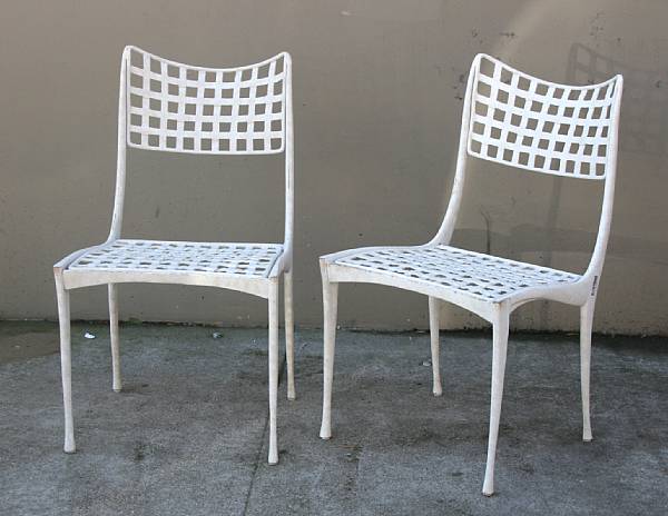 Appraisal: A set of four Dan Johnson aluminum chairs height in