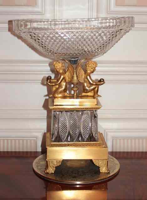 Appraisal: A TH CENTURY FRENCH CUT GLASS AND ORMOLU MOUNTED TABLE