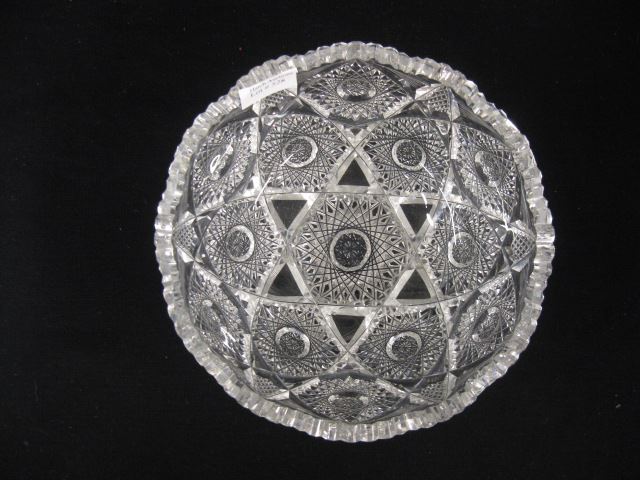 Appraisal: Cut Glass Bowl blown-out style hobstars diameter brilliant period