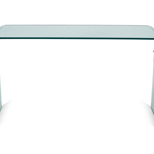 Appraisal: A Modern Italian Curved Glass Sofa Table TH CENTURY Height