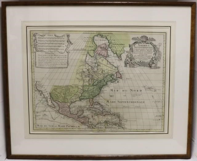 Appraisal: MAP AMERICAN SEPTENTRIONALIS JUXTA OBSERVATIONESDNN A CAMEDIOE REGALIS SCIENTARIUM ET