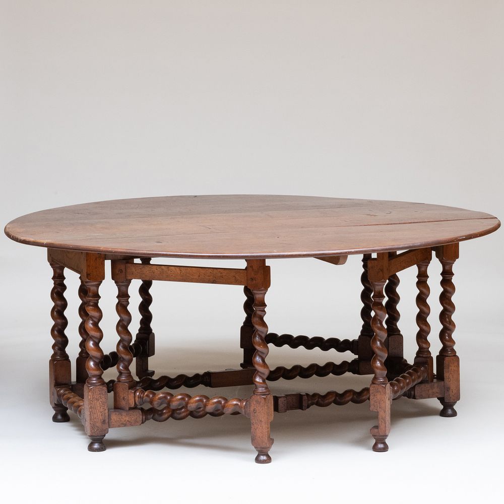 Appraisal: English Oak Gate Leg Table Modern x in x ft