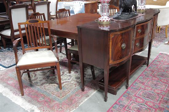 Appraisal: EIGHT PIECE DINING SUITE Mahogany and including sideboard '' h