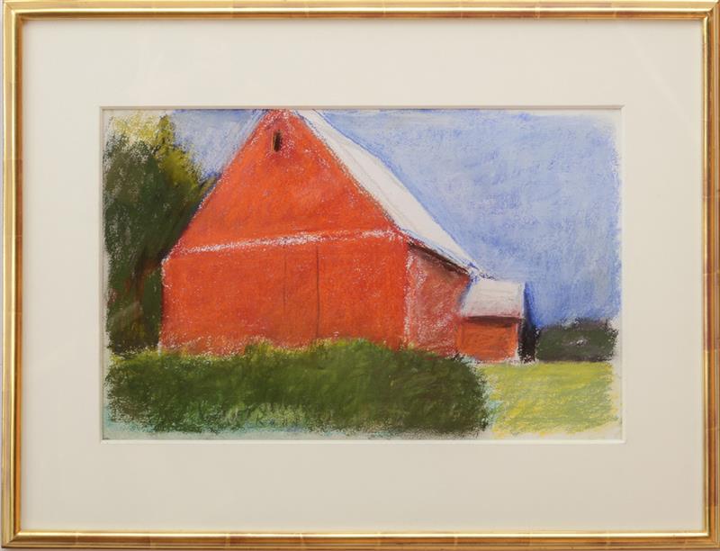 Appraisal: WOLF KAHN b BARN CATHEDRAL Pastel on paper signed 'W