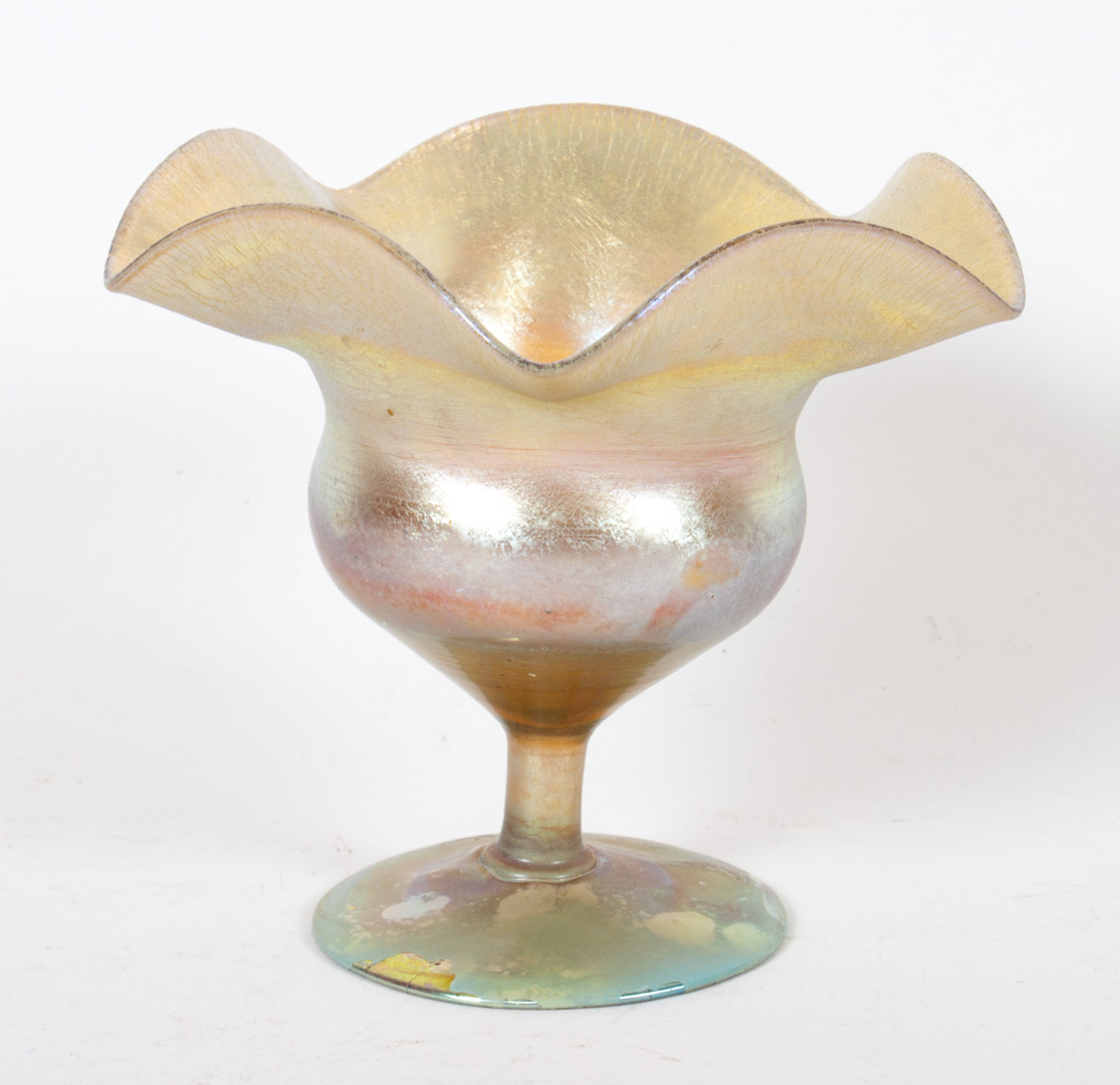 Appraisal: Tiffany favrile glass vase first quarter- th century inscribed L