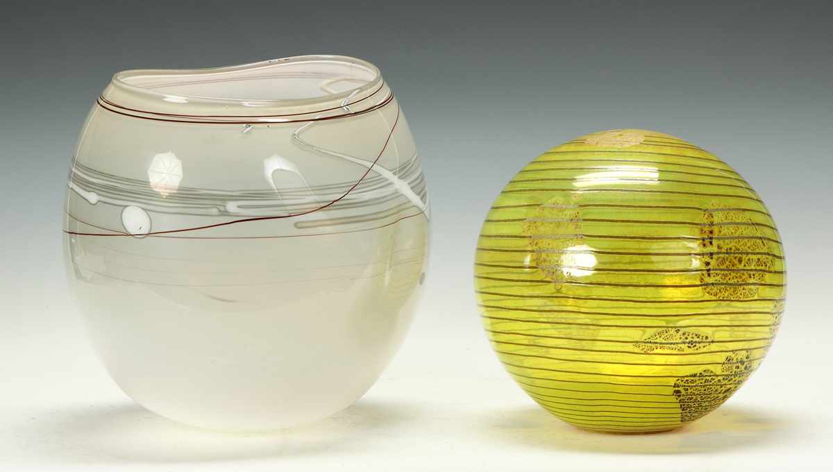 Appraisal: Attr To Dale Chihuly American B Yellow Art Glass FloatUnsgn