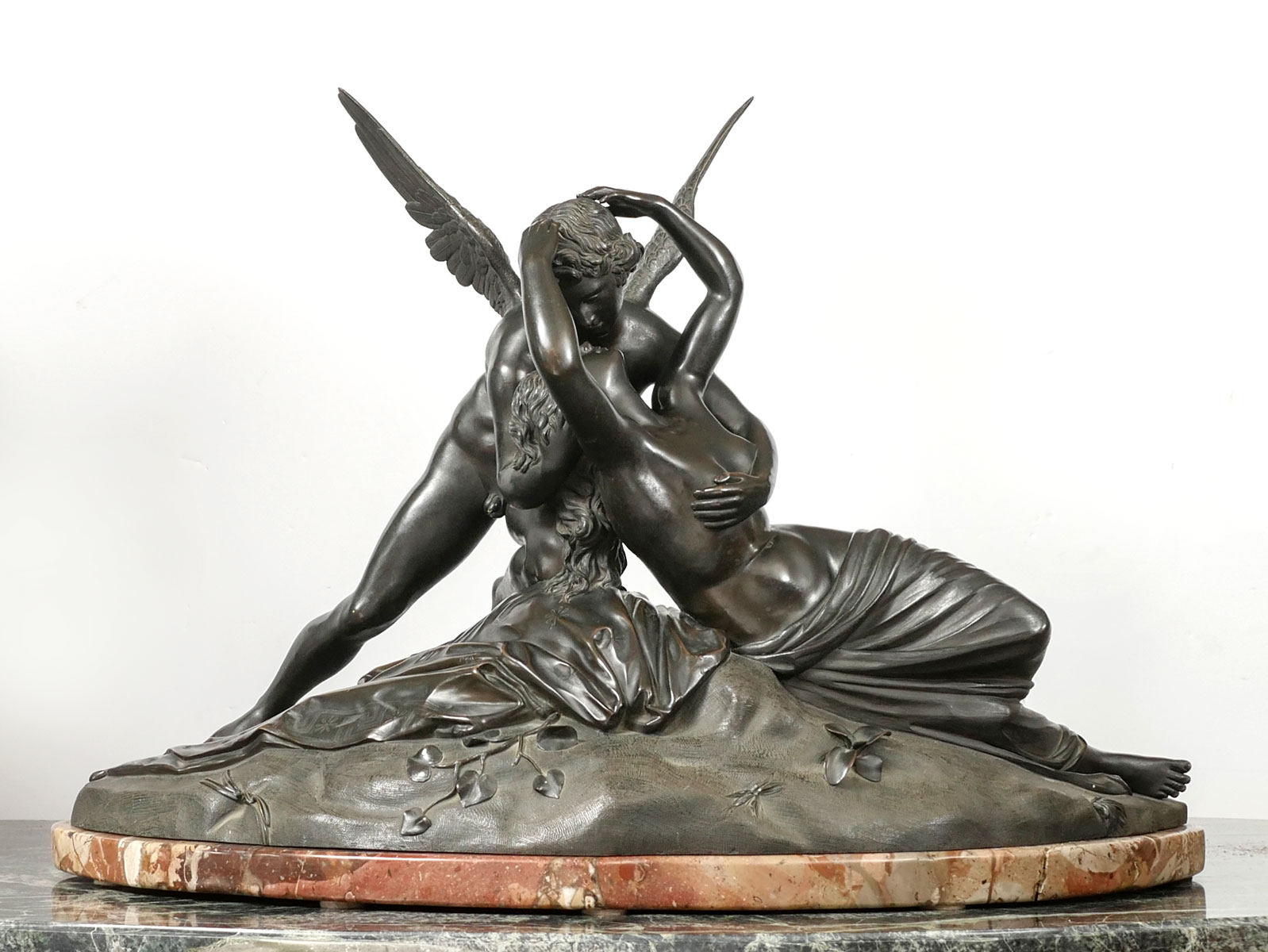 Appraisal: LARGE TH CENTURY CUPID AND PSYCHE BRONZE SCULPTURE AFTER BERNINI