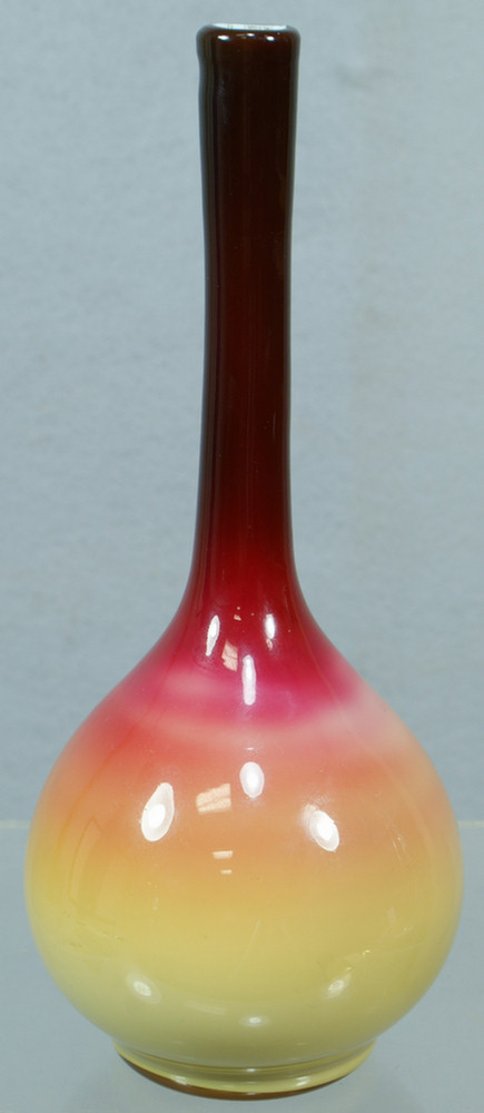 Appraisal: Wheeling peach blow stick vase great color h no condition