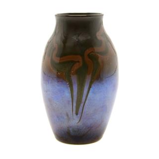 Appraisal: Tiffany Studios Chocolate Brown Vase Tiffany Studios Chocolate Brown Vase