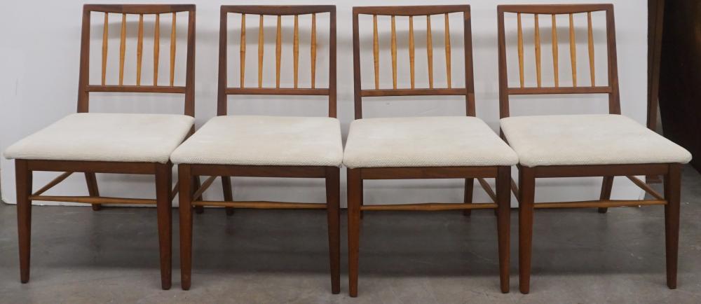 Appraisal: Set of Four Hibriten Chair Company Teak Upholstered Seat Side