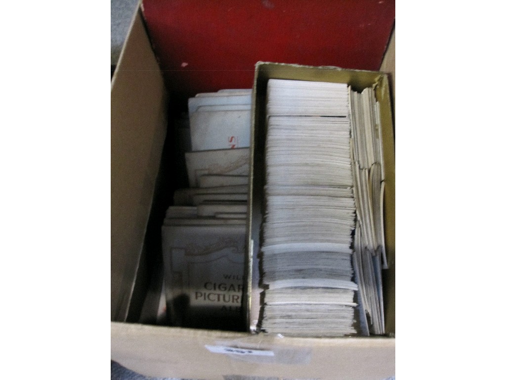 Appraisal: Box of cigarette cards albums and loose cards