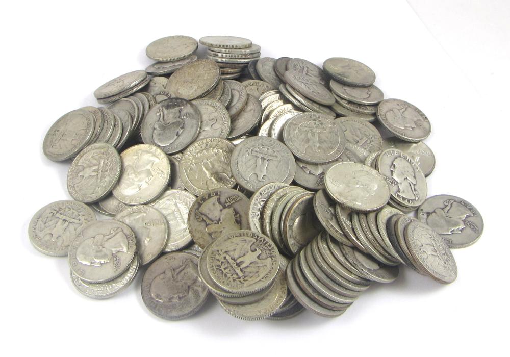 Appraisal: U S SILVER QUARTERS COLLECTION Washington type all pre- and