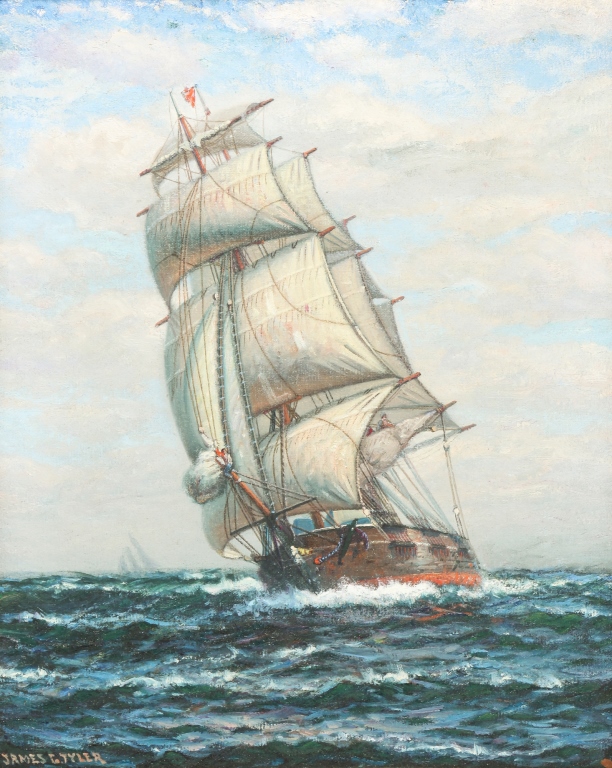 Appraisal: SHIP AT SEA BY JAMES GALE TYLER Connecticut New York