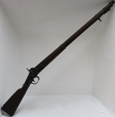 Appraisal: SPRINGFIELD PERCUSSION RIFLE MISSING ITSRAMROD OTHERWISE GOOD CONDITION LONG