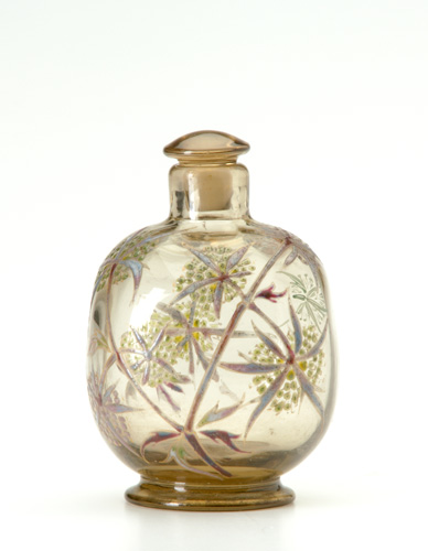 Appraisal: EMILE GALLE 'Au Vase Etrusque' enameled glass perfume bottle with