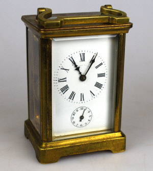 Appraisal: A brass carriage clock with alarm cm