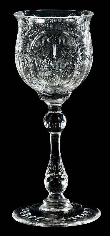 Appraisal: Wm Fritsche and Thomas Webb Cordial ' rock crystal stem