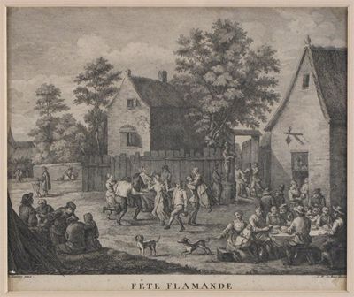 Appraisal: After David Teniers F te Flamande Engraving x cm x