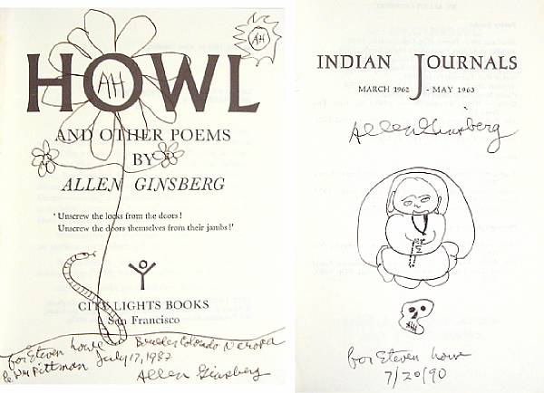 Appraisal: GINSBERG ALLEN volumes all signed and inscribed including Iron Horse