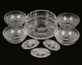 Appraisal: Crystal lot including three ashtrays four signed Nachtmann bowls and