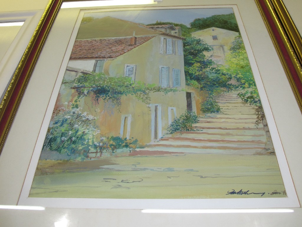 Appraisal: IAN MCILHENNY Watercolour 'Novigrad Yugoslavia' signed recto and labelled verso