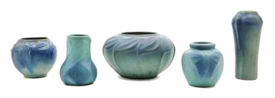 Appraisal: A Collection of Five Van Briggle Pottery Vases of varying