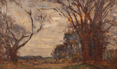 Appraisal: Percy Rendall Landscape signed oil on board cm x cm