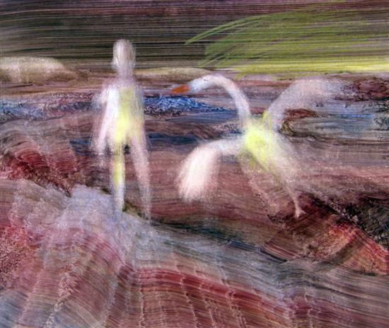 Appraisal: Sidney Nolan - 'Leda and the Swan ' mixed media