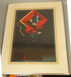 Appraisal: Signed Japanese Modernist Print Lost Paradise Signed Japanese Modernist Print